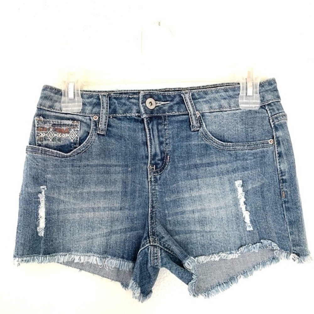 ZCO JEANS girls embroidered cut off denim jeans-14